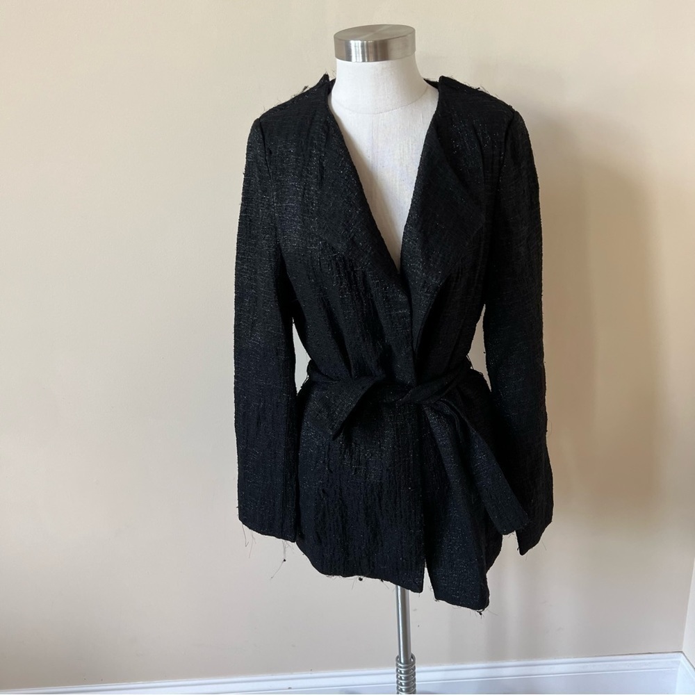 Rory Beca 100% wool tie waist jacket 13312